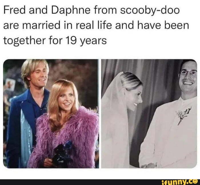 Fred and Daphne from scooby-doo are married in real life and have been ...