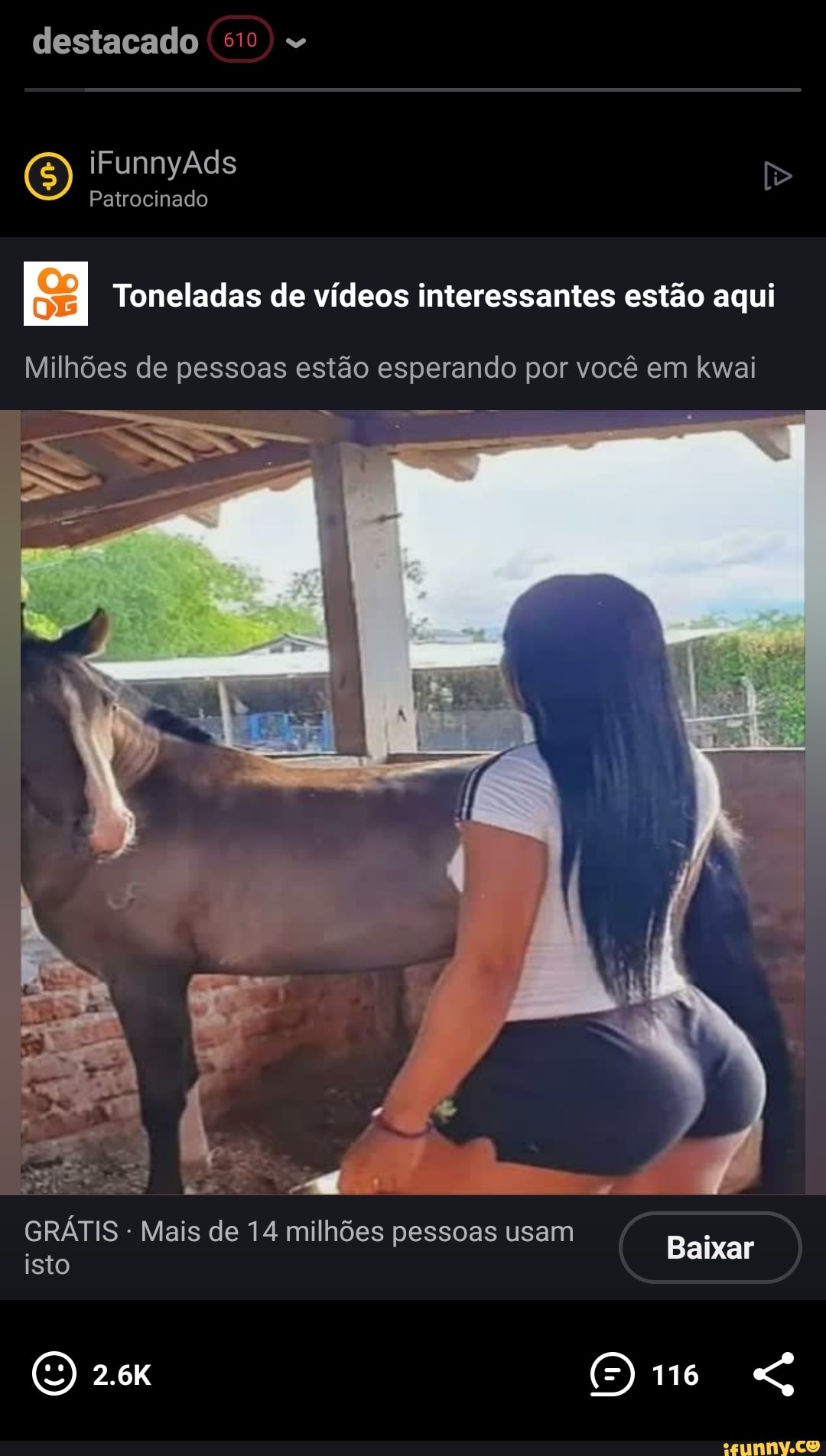 destacado
iFunnyAds
Patrocinado
&I Toneladas de vídeos interessantes estão aqui
Milhões de pessoas estão esperando por você em kwai
GRÁTIS Mais de 14 milhões pessoas usam isto
Baixar