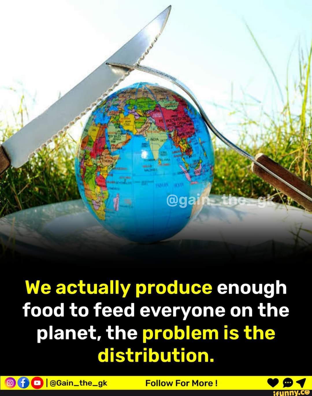 Gan SS We actually produce enough food to feed everyone on the