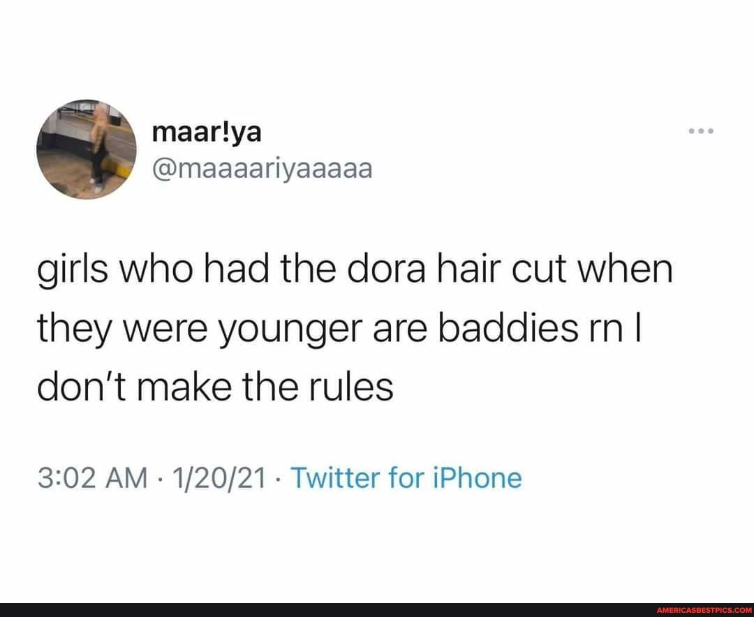 girls who had the dora hair cut when they were younger are baddies rn I don't make the rules
AM - - Twitter for iPhone
