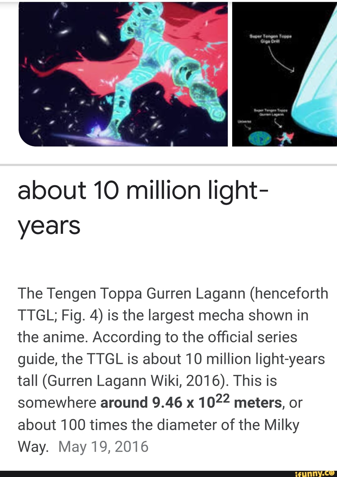 Gurren Lagann Wikia Tries To Explain The Physics Of It All, And It