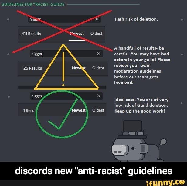 PTS Oldest
IS
PR
actors in your guild! Please
review your own
moderation guidelines
discords new "anti-racist" guidelines - discords new "anti-racist" guidelines