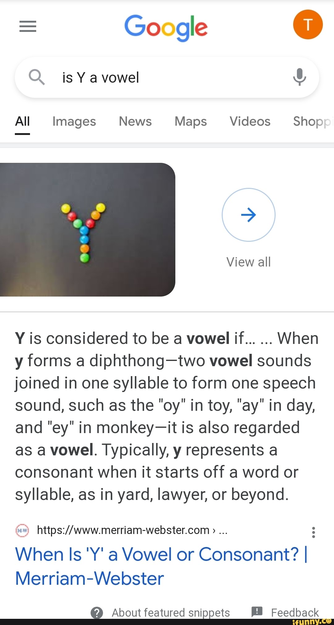 = Go Gle Q. Is Y A Vowel All Images News Maps Videos Shop View All Y Is ...
