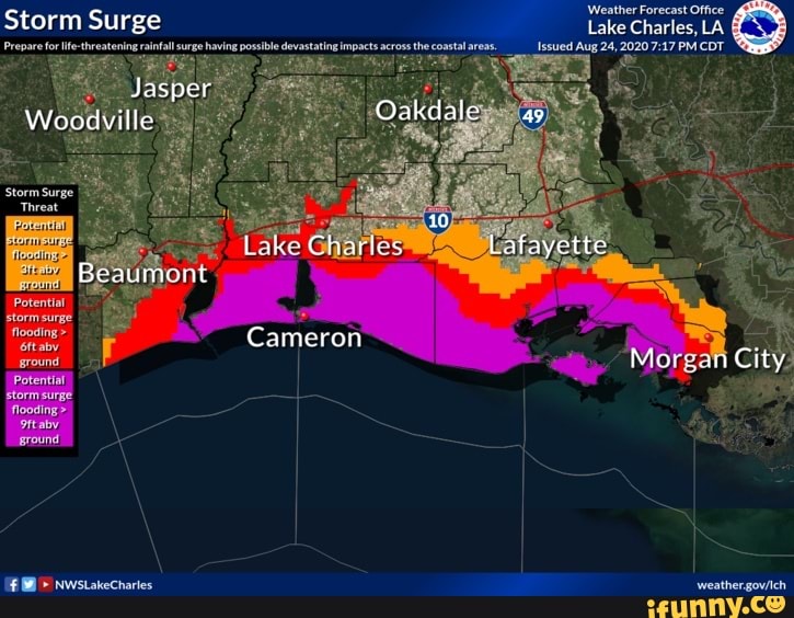 Storm Surge Lake Charles LA Prepare for lifethreatening rainfall surge