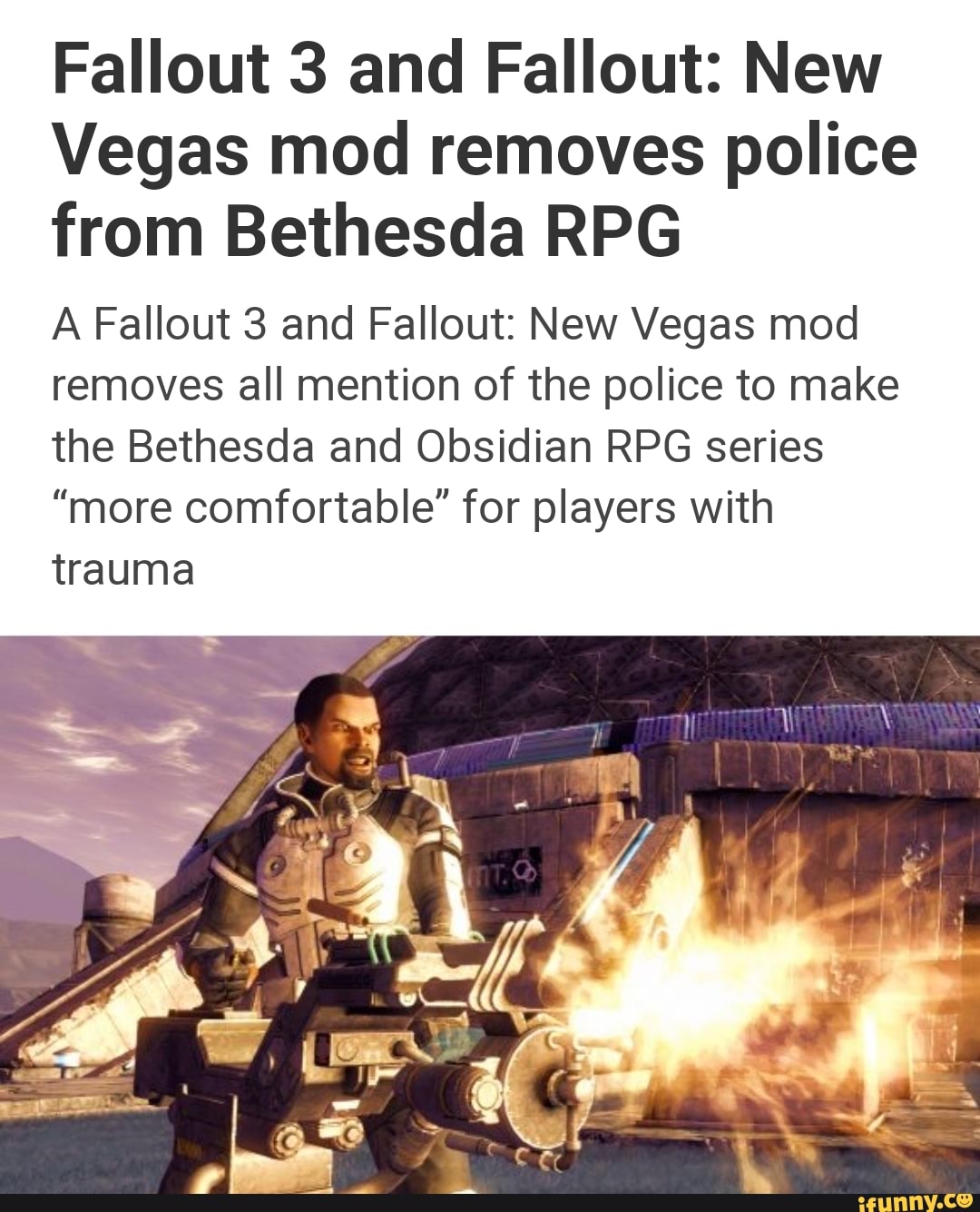 Fallout 3 and Fallout: New Vegas mod removes police from Bethesda RIP ...