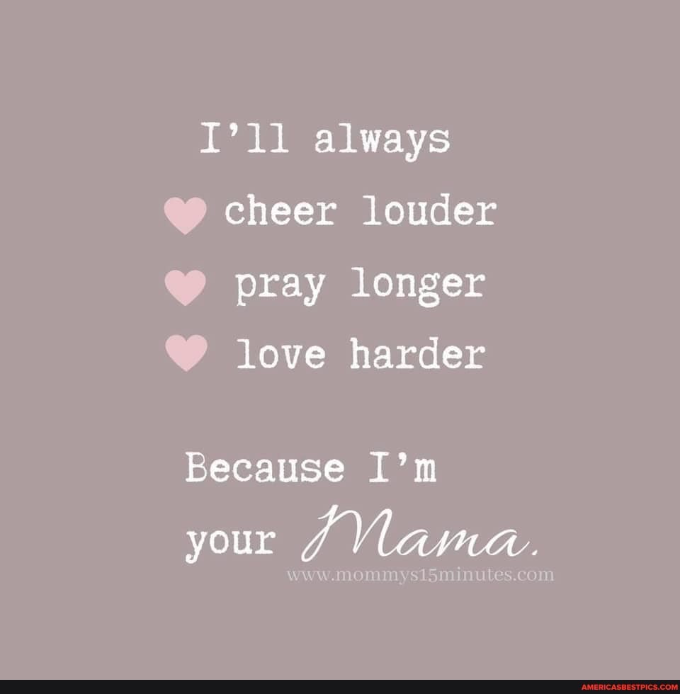 always cheer louder pray longer
love harder
Because I'm
www.mommysi5mi
your