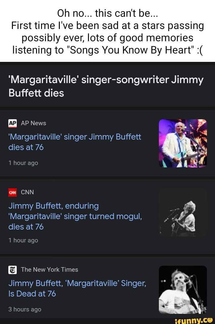 Jimmy Buffett, enduring 'Margaritaville' singer turned mogul, dies at 76