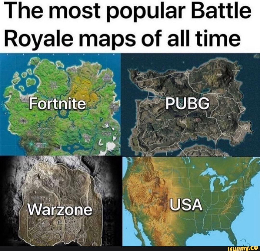 The most popular Battle
Royale maps of all time