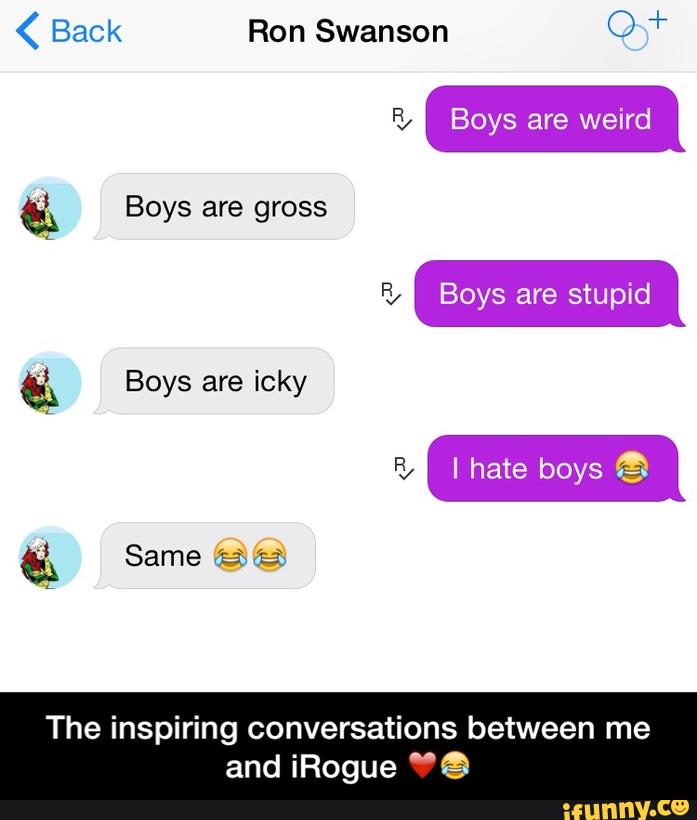 < Back Ron Swanson O +
me
and iRogue β%
The inspiring conversations between - The inspiring conversations between me and iRogue β€οΈπ