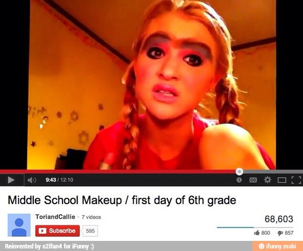 Middle School Makeup First Day Of 6th
