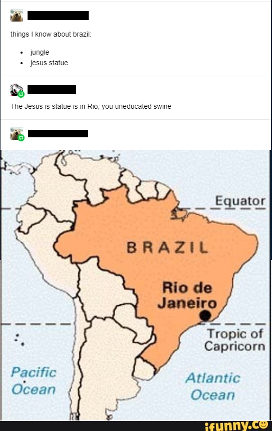 Things I Know About Brazil Jungle The Jesus Is Statue Is In Rio You Uneducated Swine Brazil Rio De Janeiro