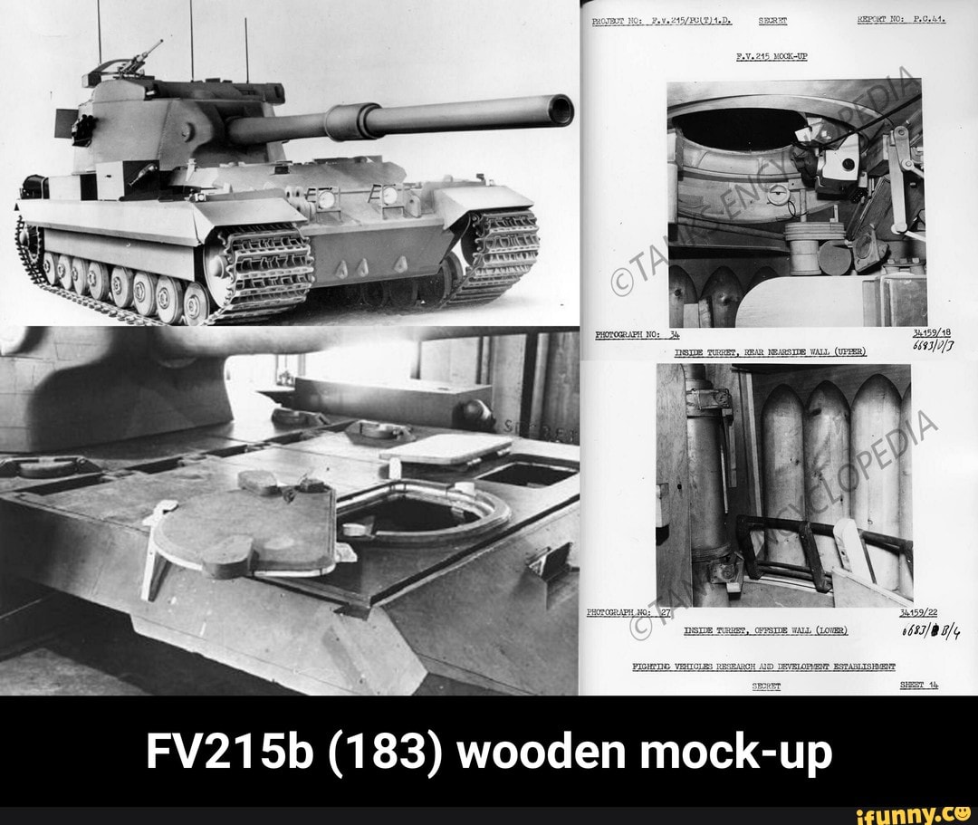 Fv215b 1 Wooden Mock Up Ifunny