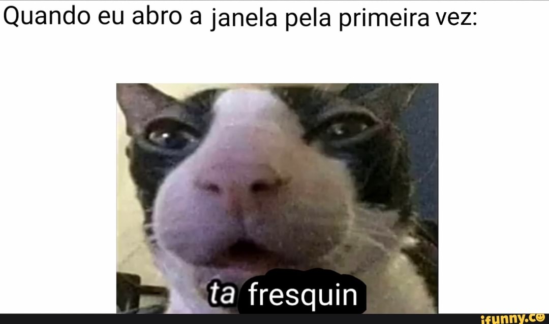 Quando eu abro a janela pela primeira vez:
tá fresquin