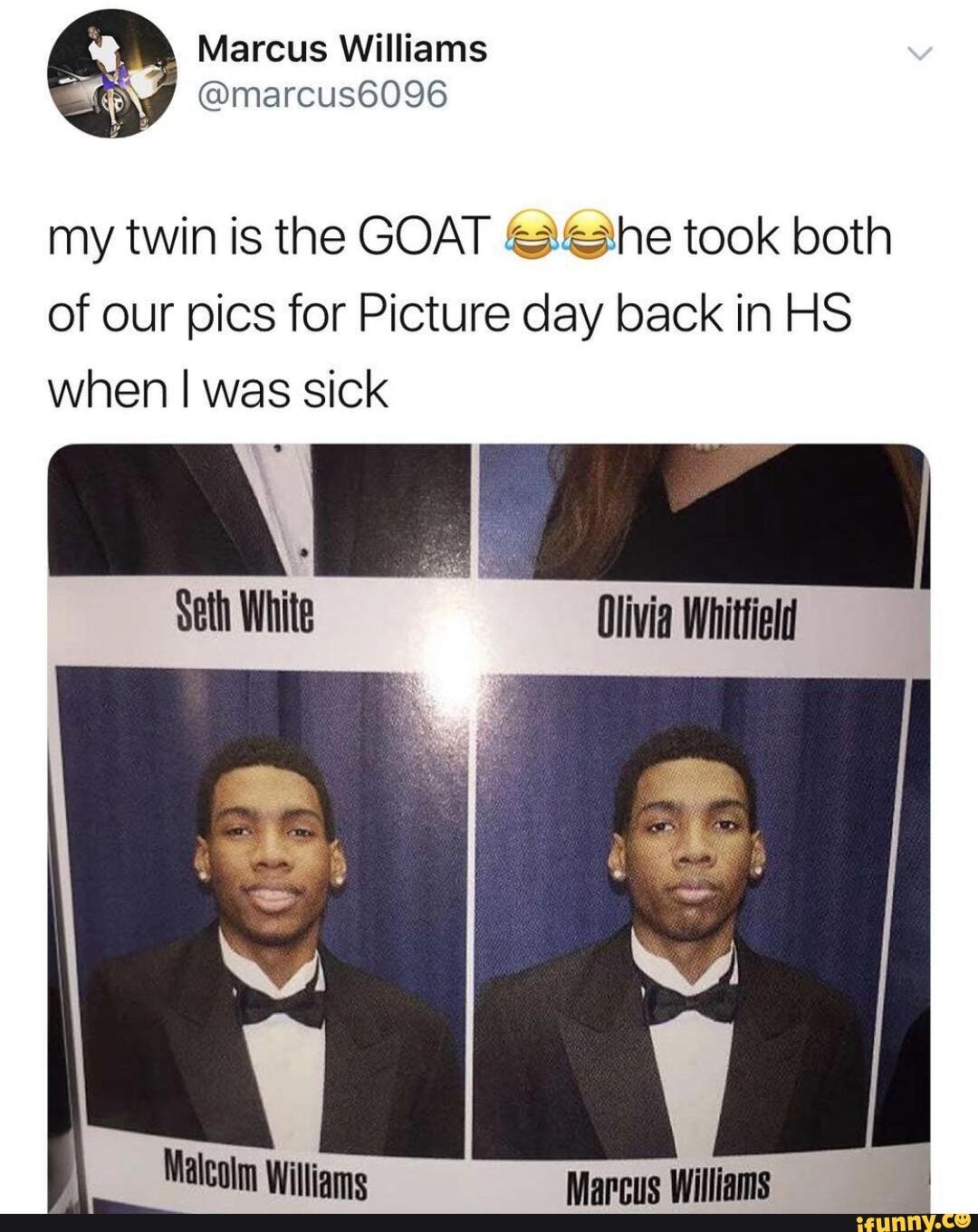 my twin is the GOAT €'@she took both
of our pics for Picture
back in HS
when I was sick