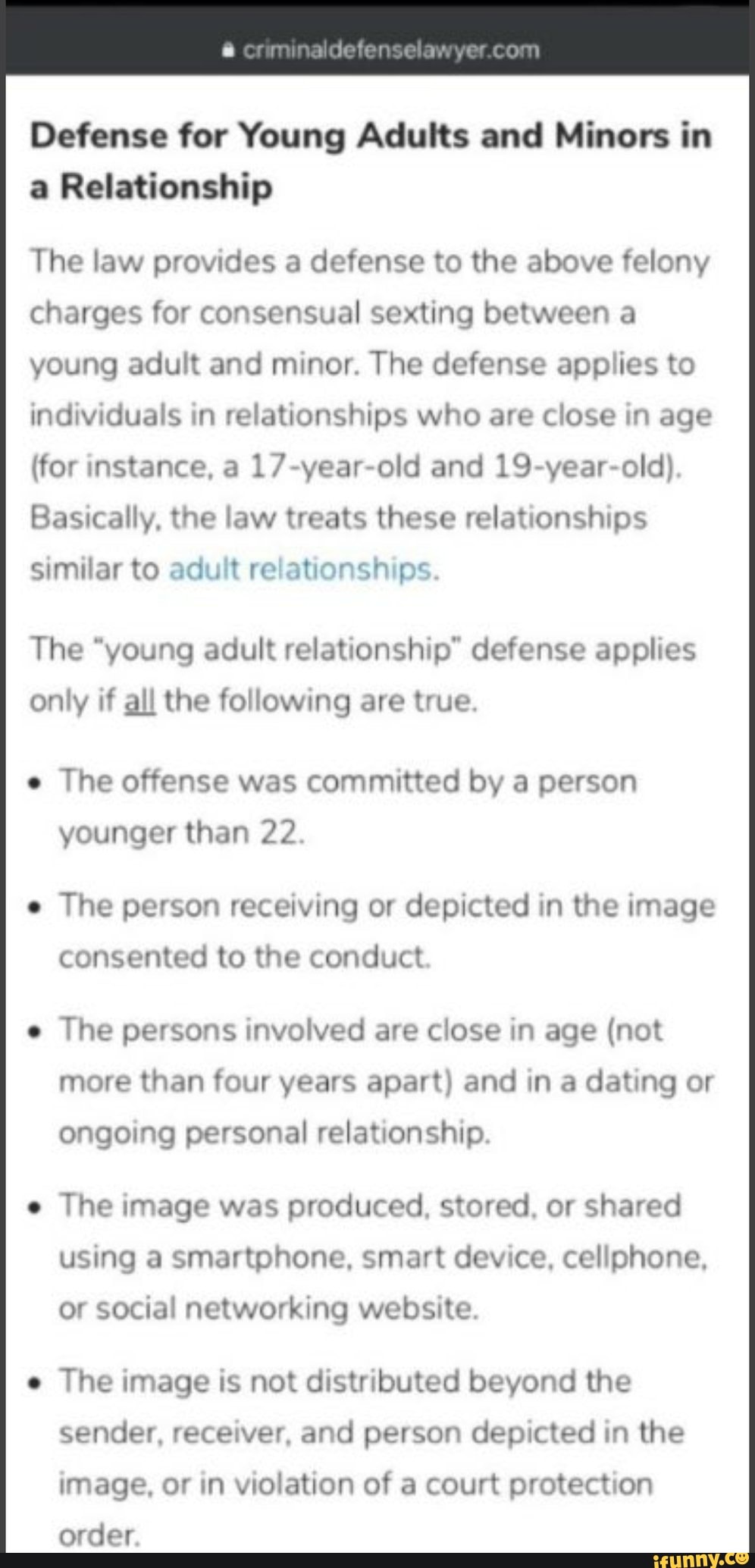 laws about minors dating adults