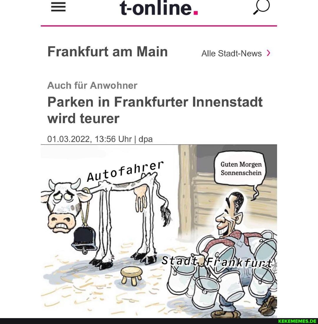 t-online. Frankfurt am Main Alle Stadt-News Auch für Anwohner Parken in Frankfu