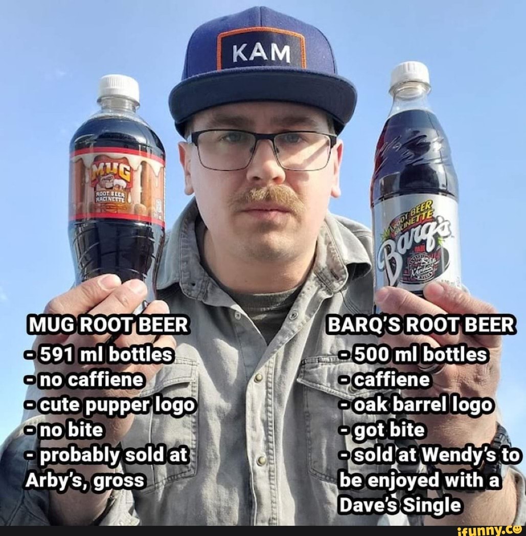 MUG ROOT BEER BARQ'S ROOT BEER 591 ml bottles, 500 ml bottles no