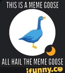 THIS IS A MEME GOOSE
ALL HAIL THE MEME GOOSE
