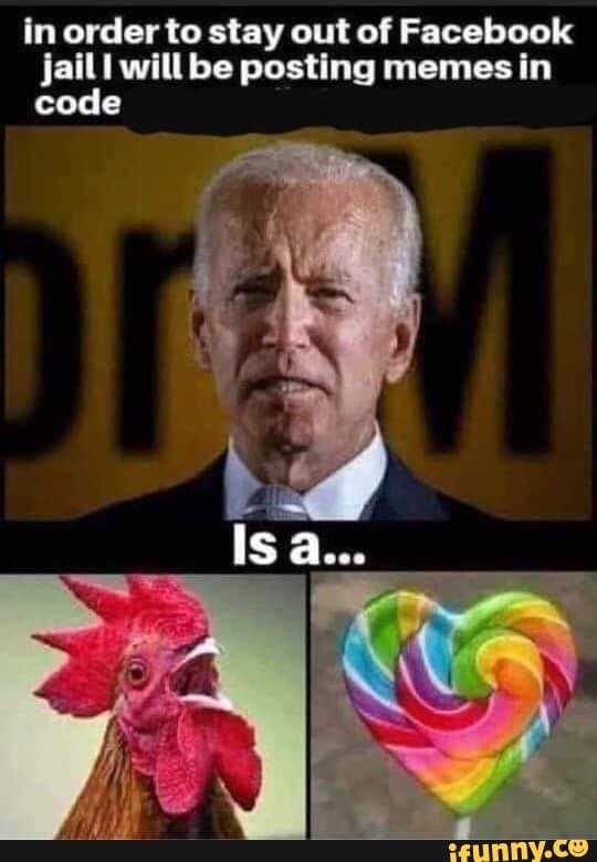 In Order To Stay Out Of Facebook Jail Will Be Posting Memes In Code Is A Ifunny