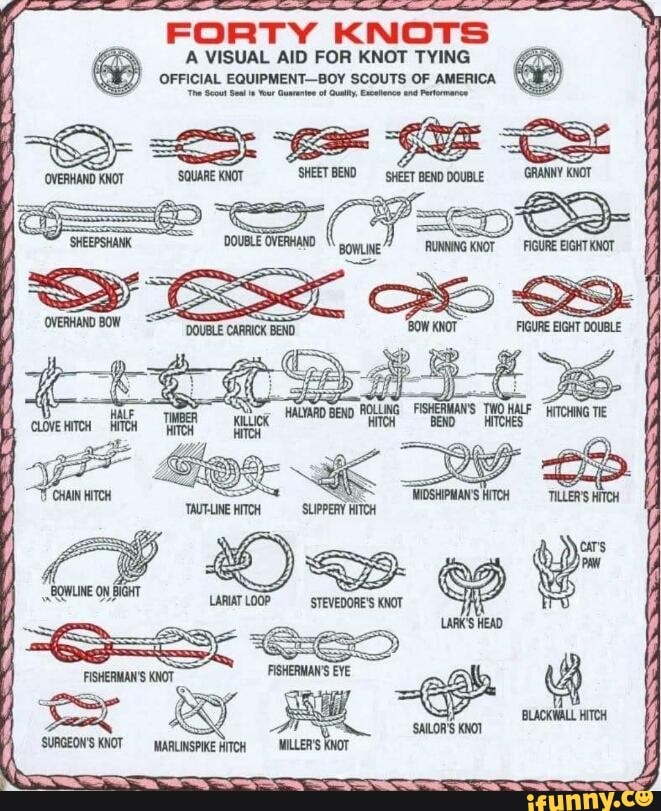 LL FORTY KNOTS A VISUAL AID FOR KNOT TYING OFFICIAL EQUIPMENT-BOY of ...