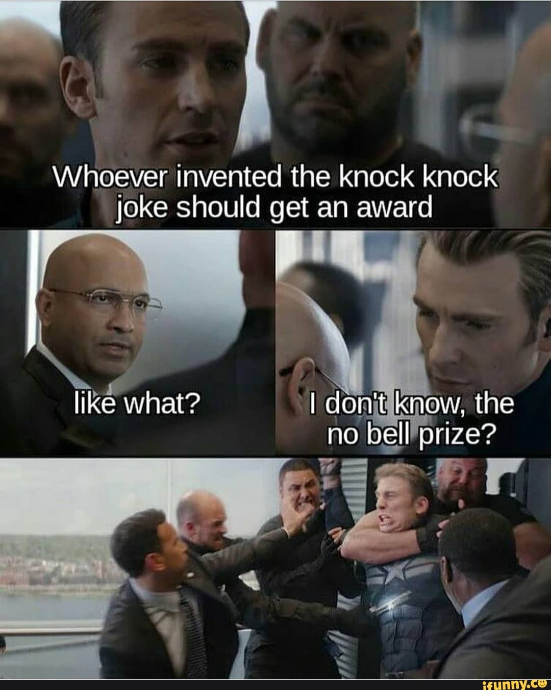 In Whoever Invented the knock knock joke should get an award like what ...