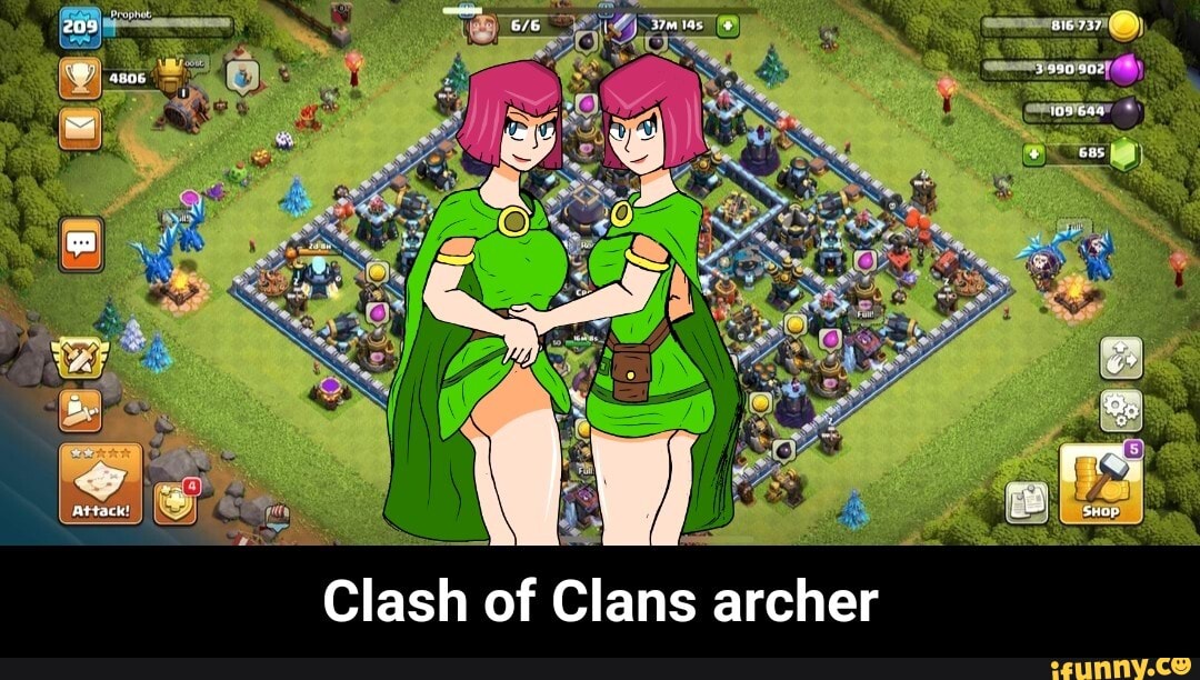 clash of clans archer hot
