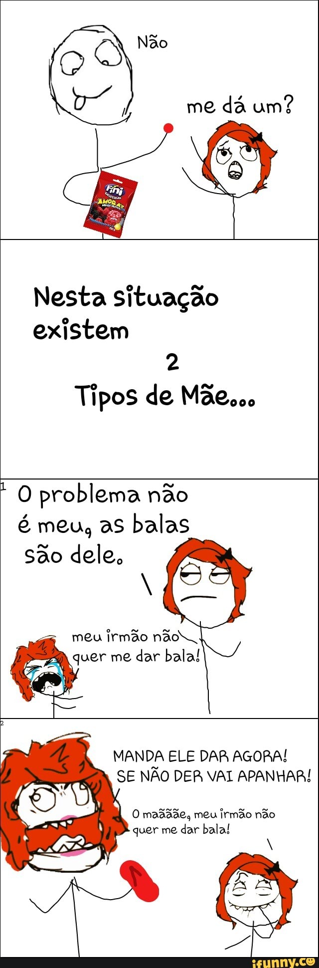 Nesta situação
existem O problema não
é meu, as balas
são dele,
