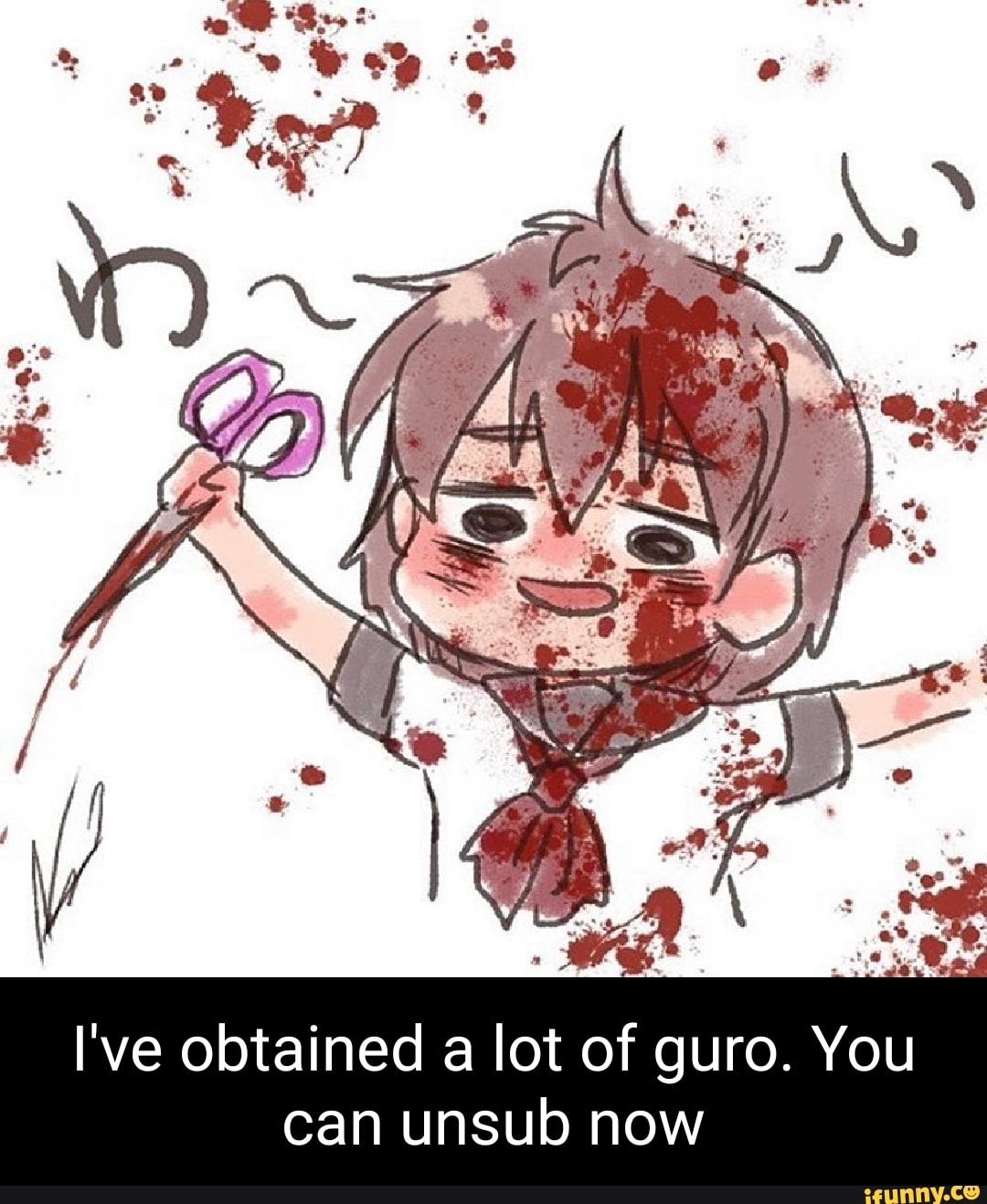 I've obtained a lot of guro. You can unsub now