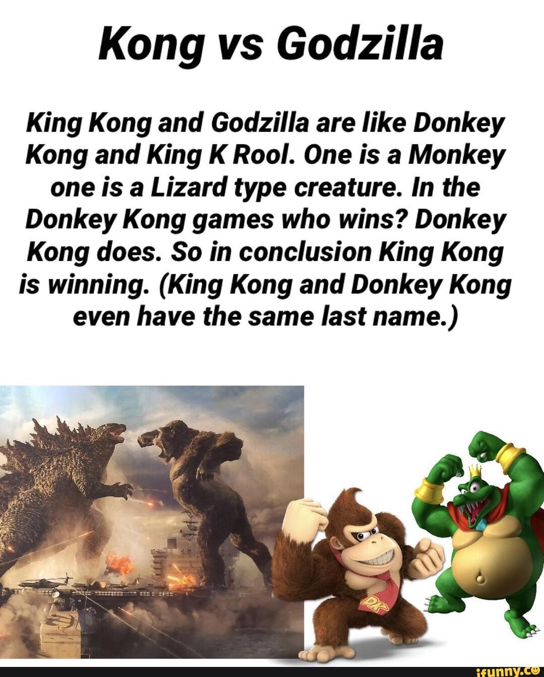king kong vs donkey kong