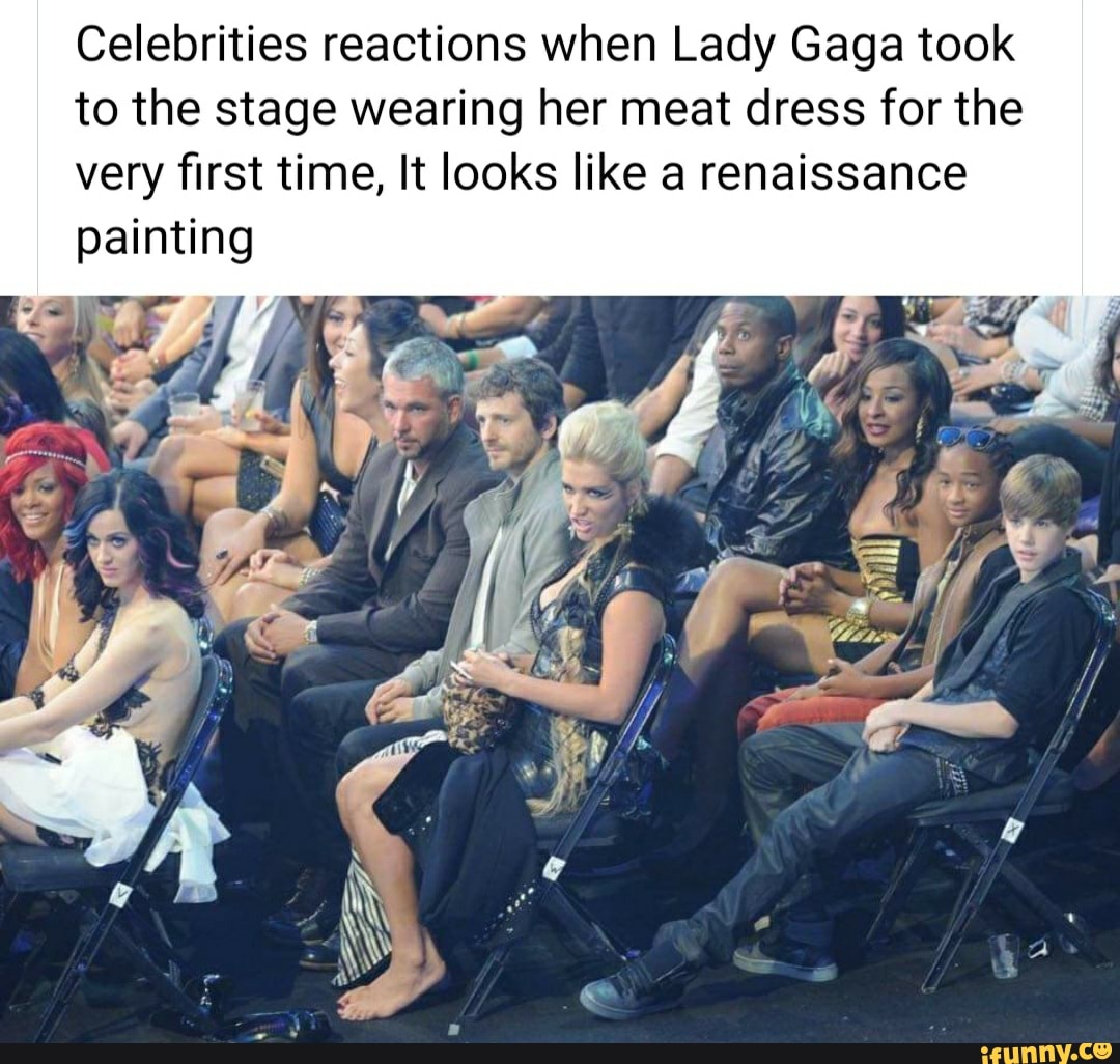 Celebrities reactions when Lady Gaga took to the stage wearing her meat