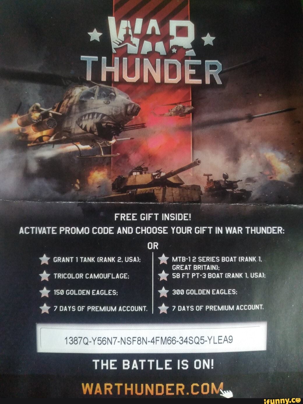 war thunder free golden eagles code