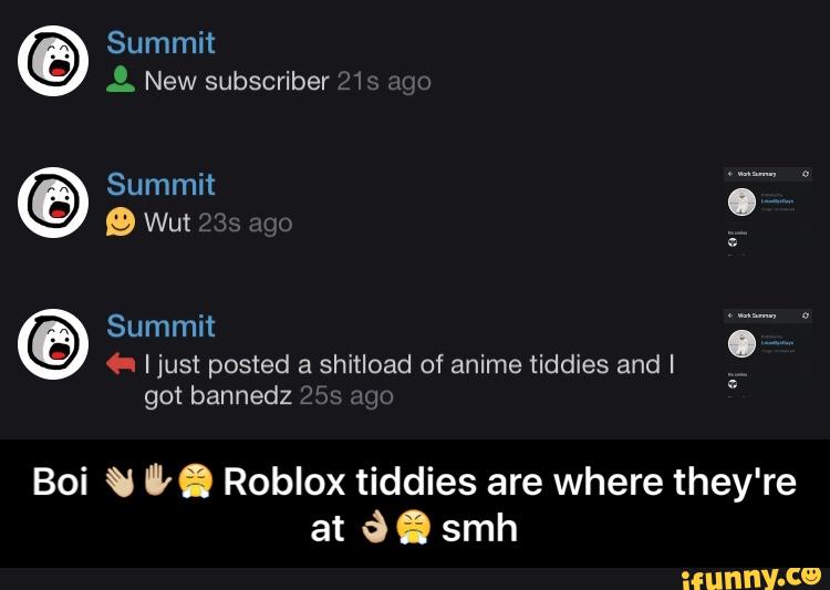 Boi Roblox Tiddies Are Where They Re At Smh Ifunny - roblox tiddies meme