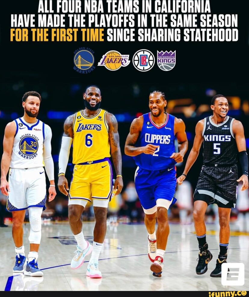 For the first time in NBA history, California is sending all four teams to  the post-season. : r/warriors
