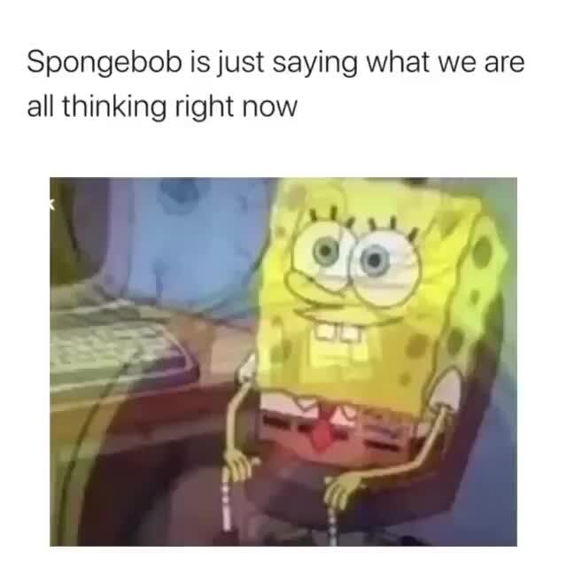 Spongebob is just saying what we are all thinking right now - iFunny :)