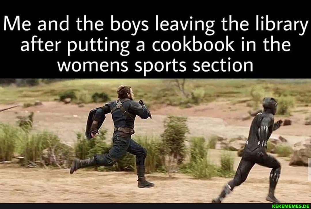 Me and the boys leaving the library after putting a cookbook in the womens sport