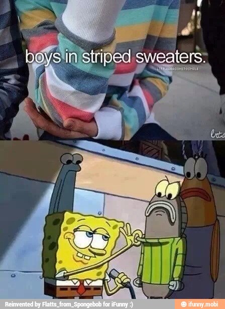 boys'in striped sweaters: