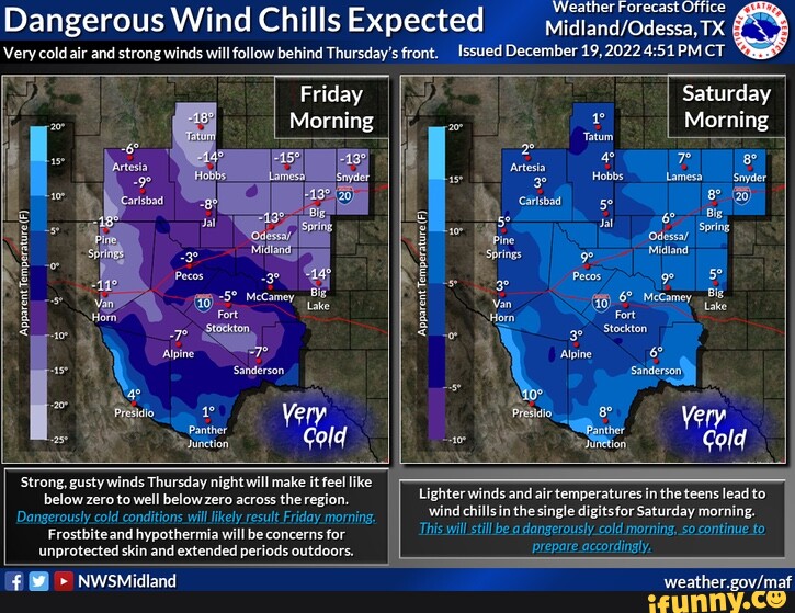 Weather Forecast Office Dangerous Wind Chills Expected Very cold air ...
