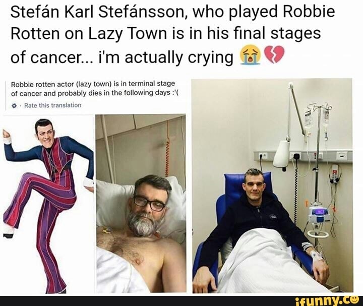 720px x 607px - StefÃ©n Karl StefÃ¡nsson, who played Robbie Rotten on Lazy ...