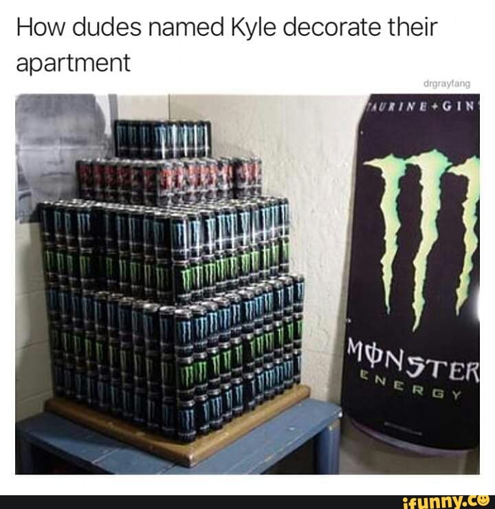 How dudes named Kyle decorate their apartment - iFunny