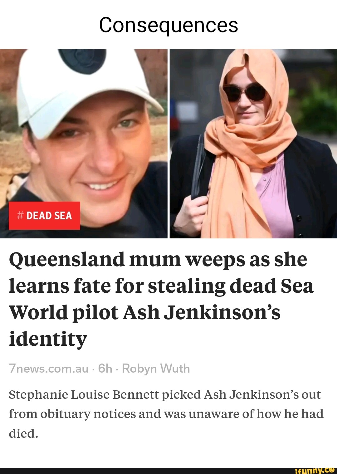 Consequences DEAD SEA Queensland mum weeps as she learns fate for