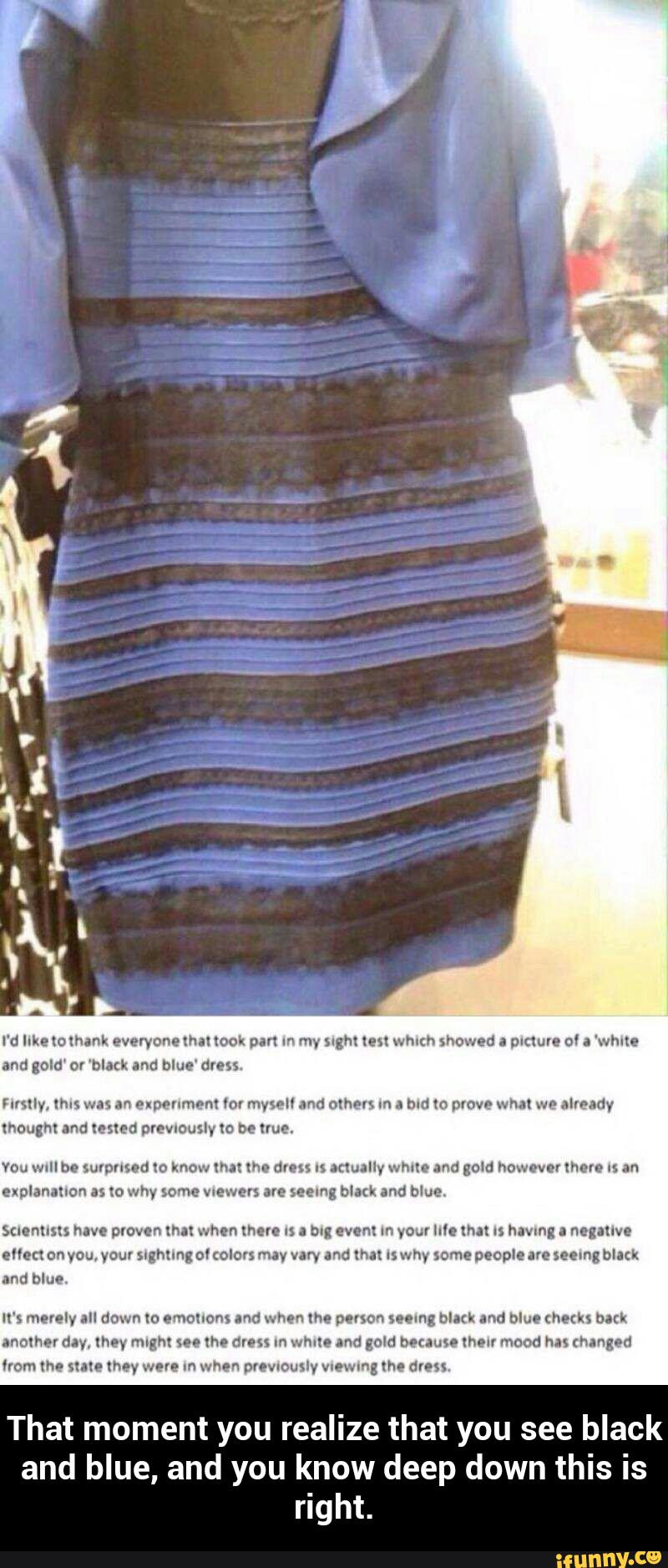 Обман зрения платье белое или синее