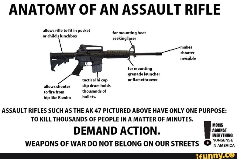 ANATOMY OF AN ASSAULT RIFLE allows rifle to fit in pocket for mounting ...