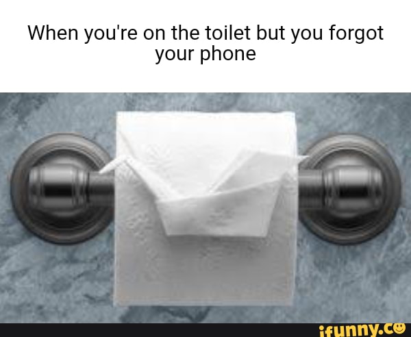 When you're on the toilet but you forgot your phone - iFunny