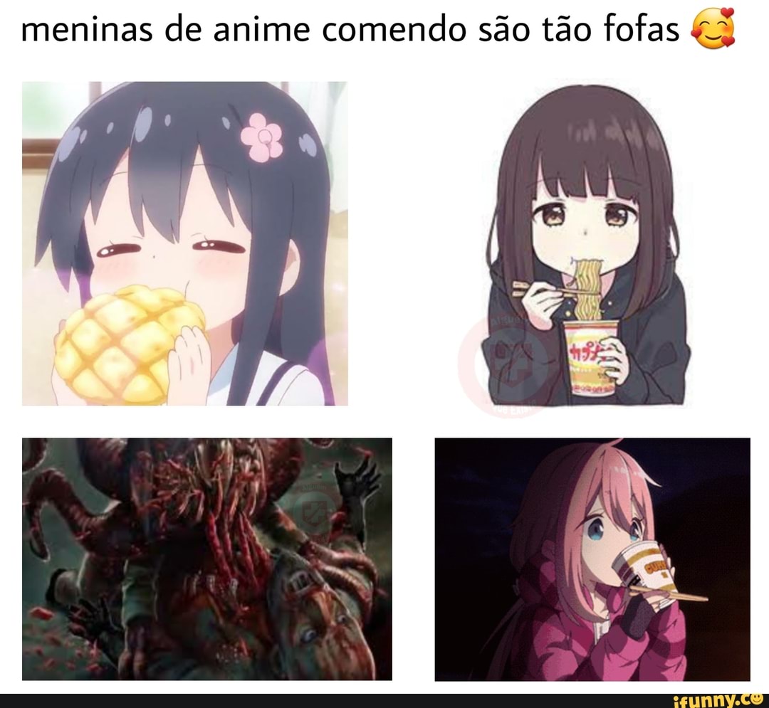 A meninas de anime comendo são tão fofas 