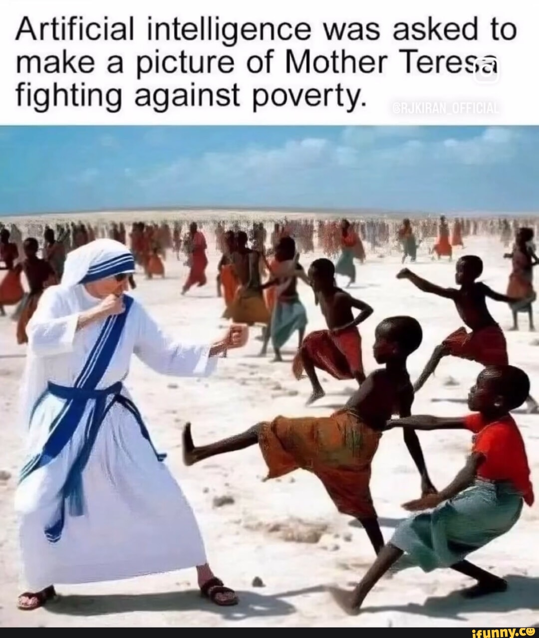 Artificial intelligence was asked to make picture of Mother Teresa ...