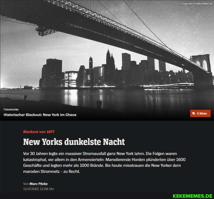 Historischer Blackout: New York im Chaos New Yorks dunkelste Nacht con Mow Gesch