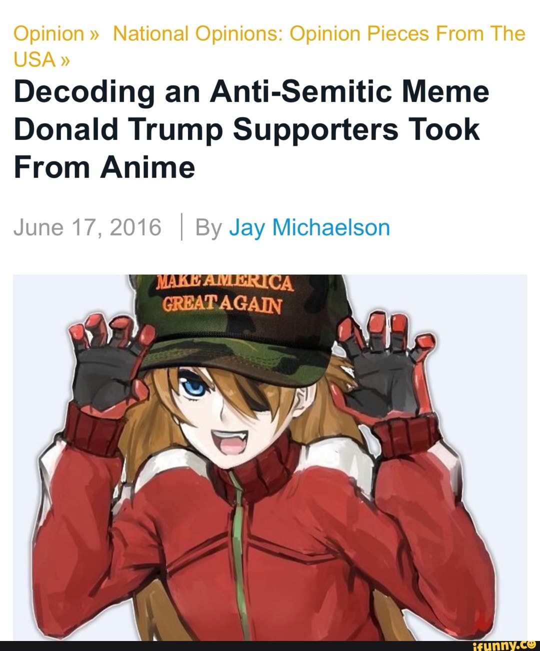 Decoding an Anti-Semitic Trump Meme From Anime