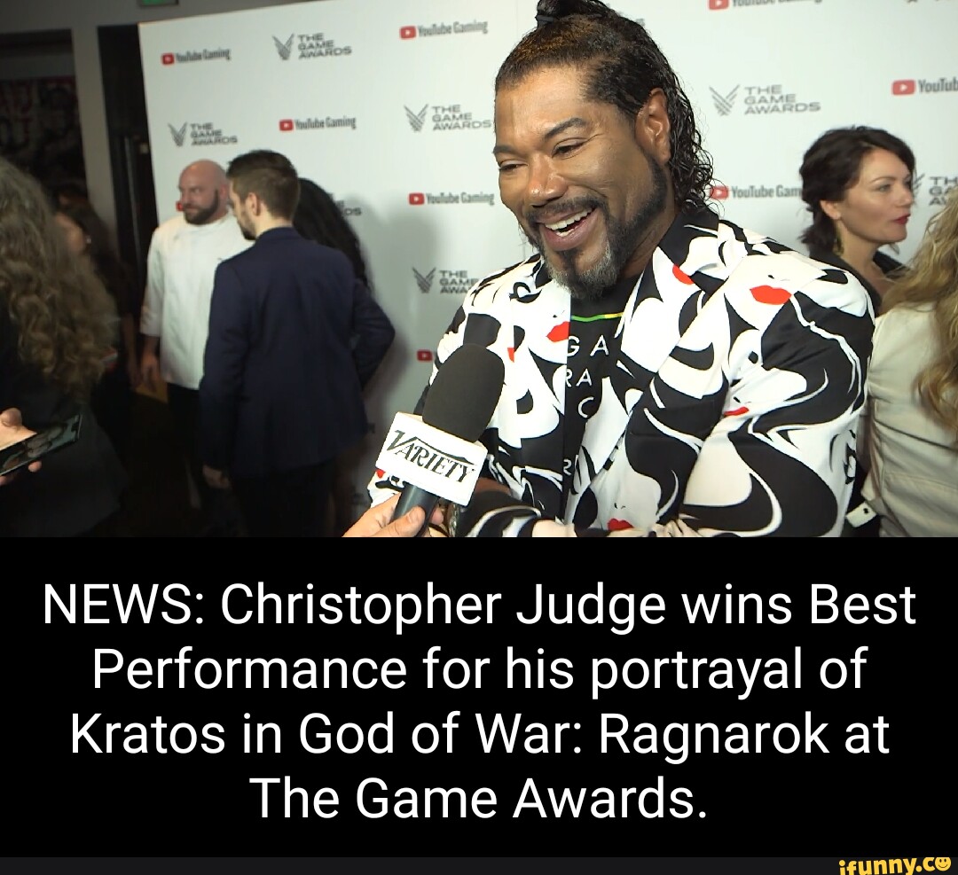 I NEWS: Christopher Judge wins Best Performance for his portrayal of Kratos  in God of War: Ragnarok at The Game Awards. - iFunny