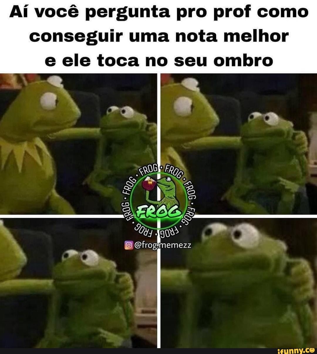 Aí você pergunta pro prof como
conseguir uma nota melhor
e ele toca no seu ombro