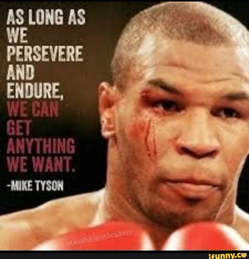 AS LONG AS WE PERSEVERE AND ENDURE, WE CAN ANYTHING Vi WHN -MIKE TYSON ...